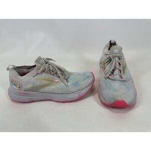 Brooks Womens Glycerin 20 Gray Pink Running Shoes Size 9 B
